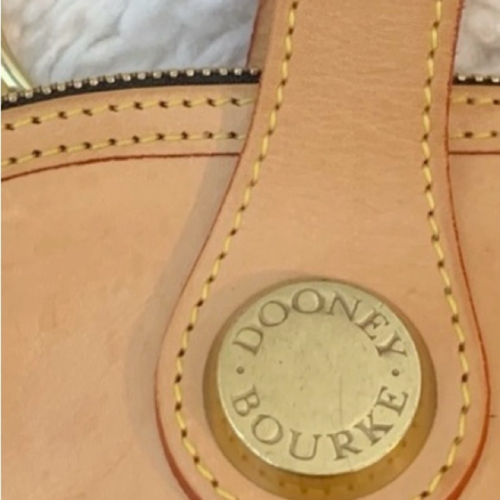 Dooney & Bourke Black Tan Leather Satchel Crossbody Shoulder Bag - Picture 6 of 12